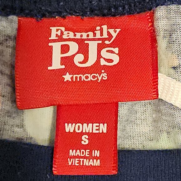 100% COTTON Family PJs Macys Pajama Set "Holiday Toss" Pullover + Pants Small - Picture 9 of 11